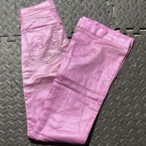 Vibrant Pink Flare Women's Jeans